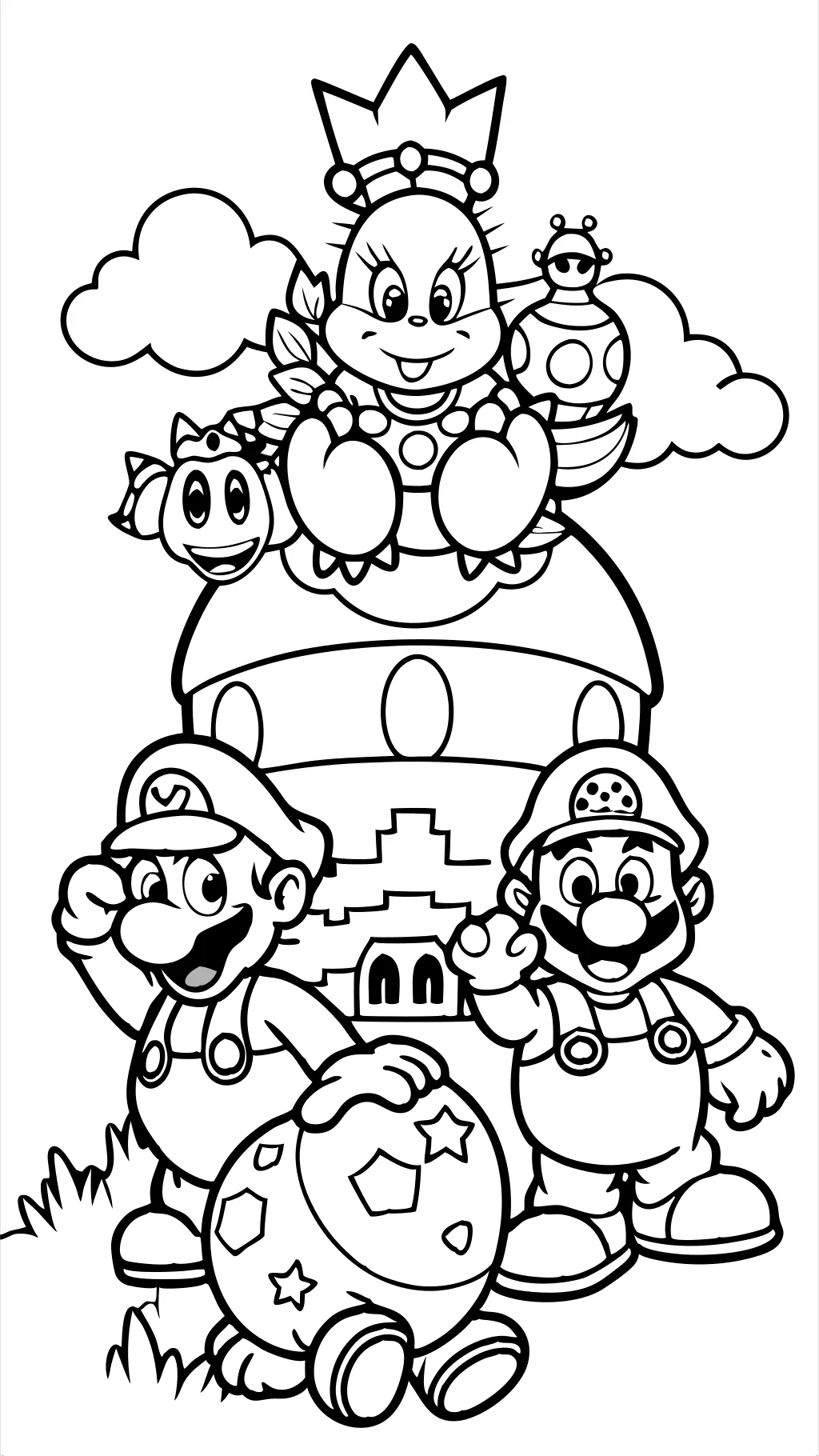 páginas para colorear imprimibles Super Mario